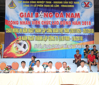 THAN HÀ LẦM – TỔ CHỨC GIẢI BÓNG ĐÁ NAM CNVC – LĐ NĂM 2018
