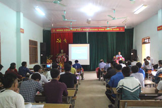 LÃNH ĐẠO CÔNG TY CỔ PHẦN THAN HÀ LẦM DỰ LỄ KHAI GIẢNG LỚP SƠ CẤP KỸ THUẬT KHAI THÁC MỎ HẦM LÒ - LỚP THỨ NHẤT TẠI HUYỆN BẮC YÊN, TỈNH SƠN LA.