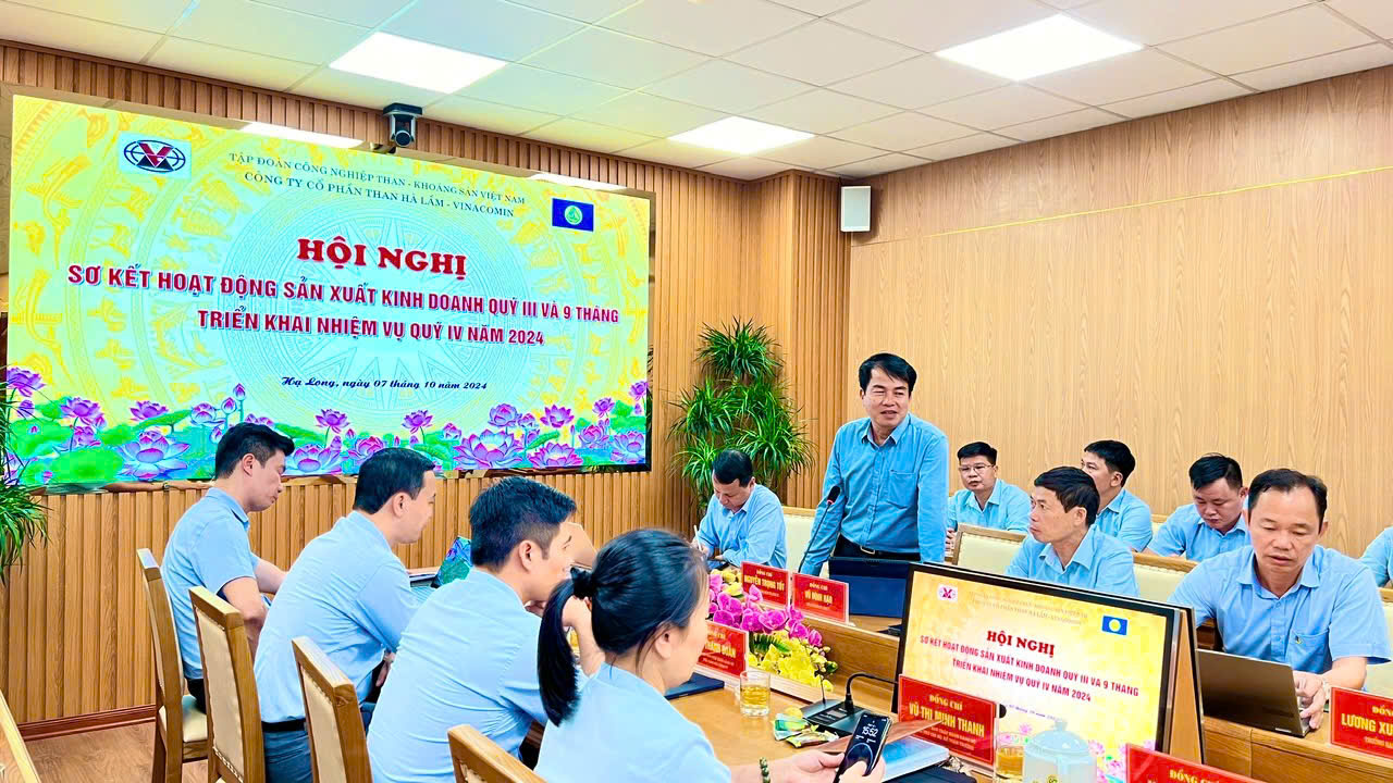 Than Hà Lầm sơ kết hoạt động SXKD 9 tháng đầu năm 2024 và phát động thi đua 90 ngày đêm hoàn thành nhiệm vụ SXKD quý IV/2024.